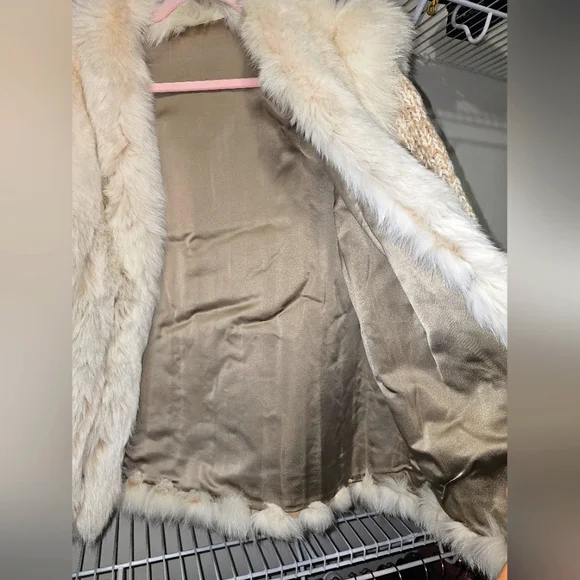 Real Genuine Fox Fur coat jacket vest fluffy trendy luxury 2 in 1 - Picture 8 of 9